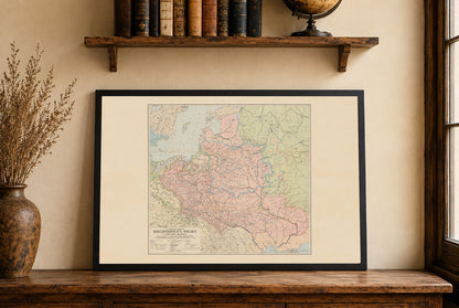 République des Deux Nations 1582–1770 – Étienne Báthory – Semkowicz – Affiche Carte Historique