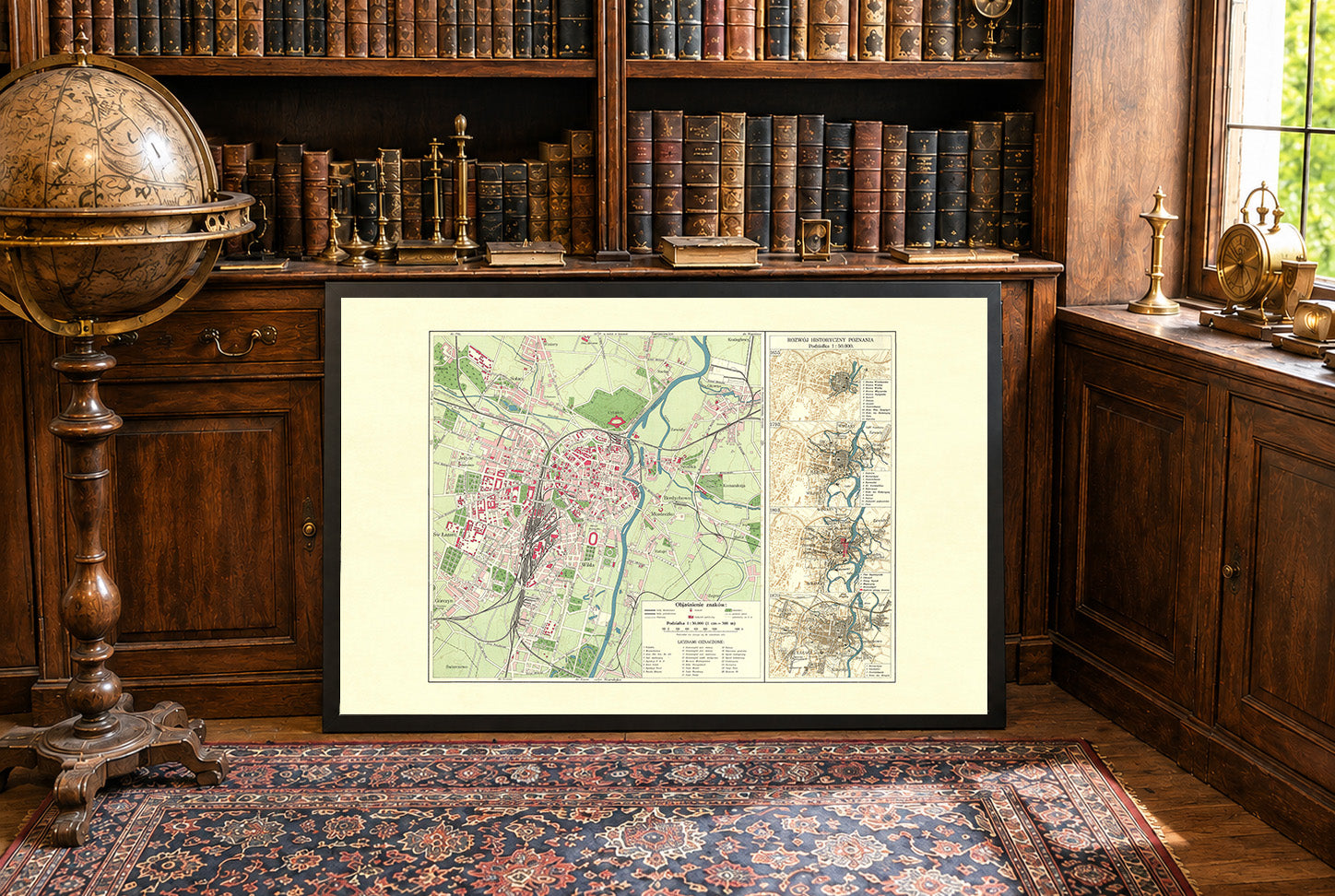 Poznań City Map Poster (1932) - Vintage Polish City Plan & Historical Growth Maps