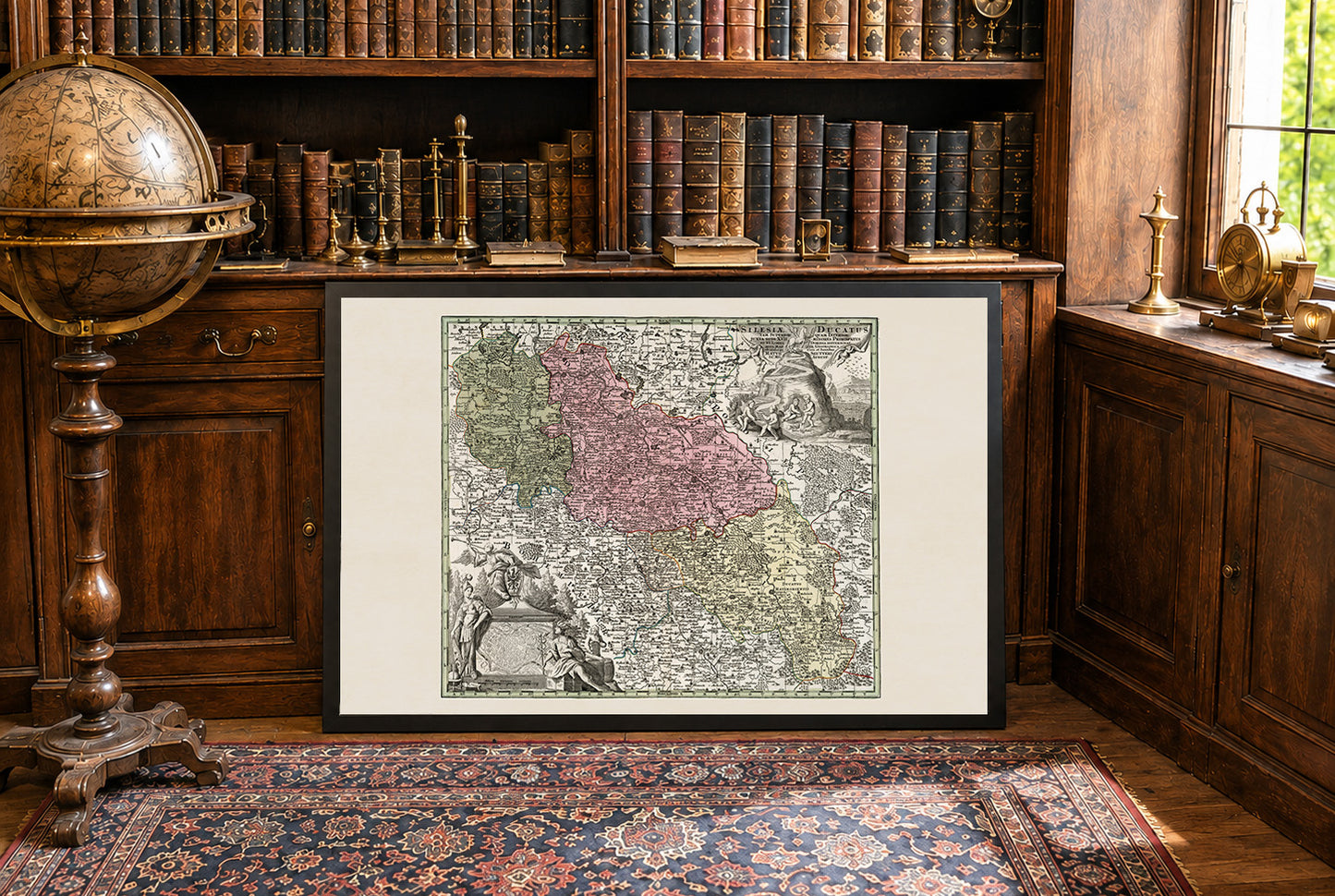 Silesia Historical Map Poster - Upper & Lower Silesia 18th Century Wall Art