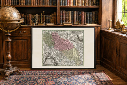 Silesia Historical Map Poster - Upper & Lower Silesia 18th Century Wall Art