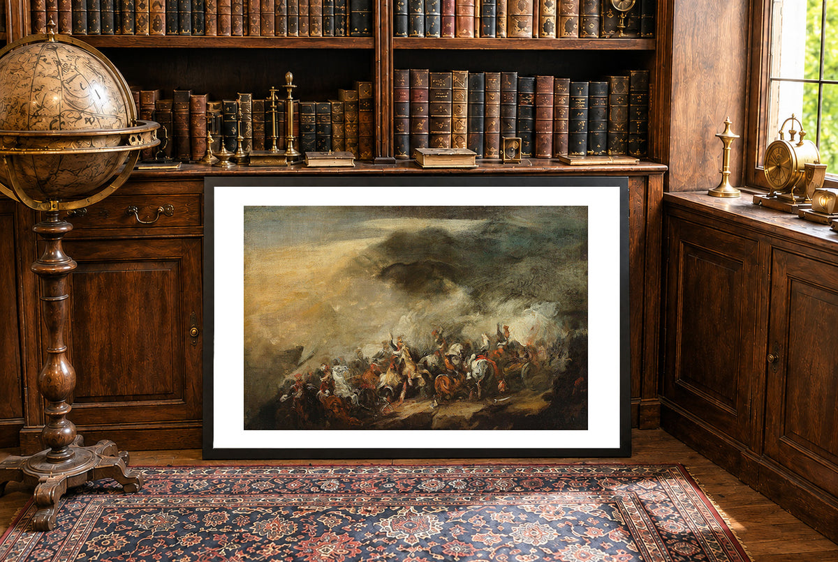 La Bataille de Somosierra 1837 - Piotr Michałowski - Charge de la Cavalerie Polonaise - Affiche Peinture Historique