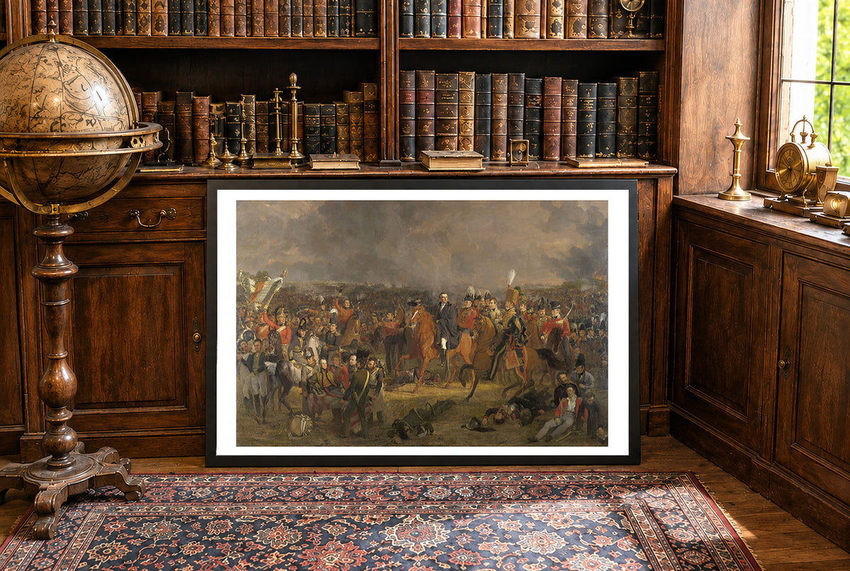 The Battle of Waterloo 1824 - Jan Willem Pieneman - Napoleonic Wars Historical Painting Poster