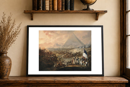 Bitwa pod Piramidami 1798–1799 - François-Louis-Joseph Watteau - Napoleon i Kampania Egipska - Historyczny Plakat z Obrazem