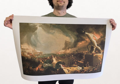 Plakat The Course of Empire: Destruction - Thomas Cole Vintage Dekoracja Ścienna Romantyzmu