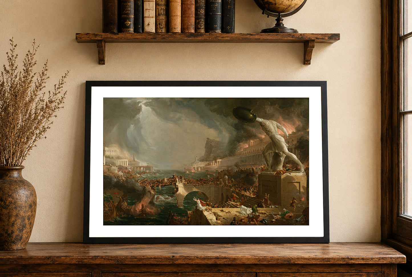 Plakat The Course of Empire: Destruction - Thomas Cole Vintage Dekoracja Ścienna Romantyzmu