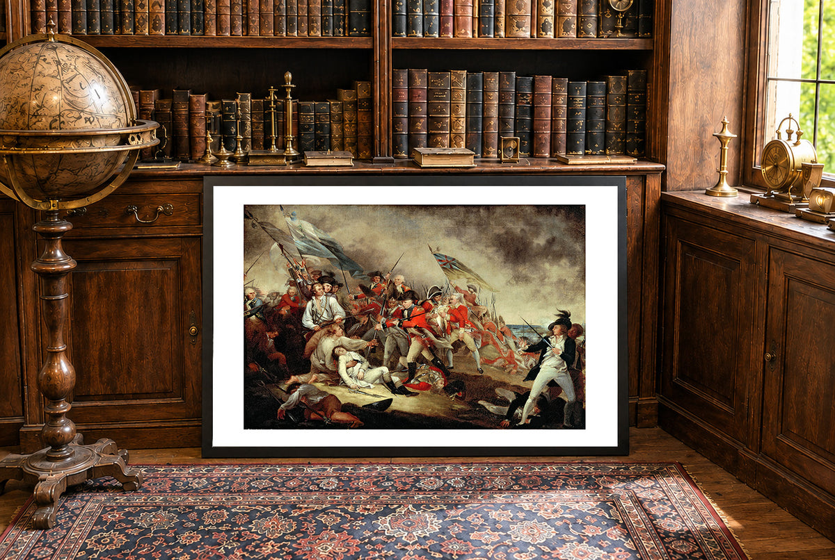 Śmierć Generała Warrena w Bitwie pod Bunker Hill 1786 - John Trumbull - Wojna o Niepodległość USA - Historyczny Plakat z Obrazem