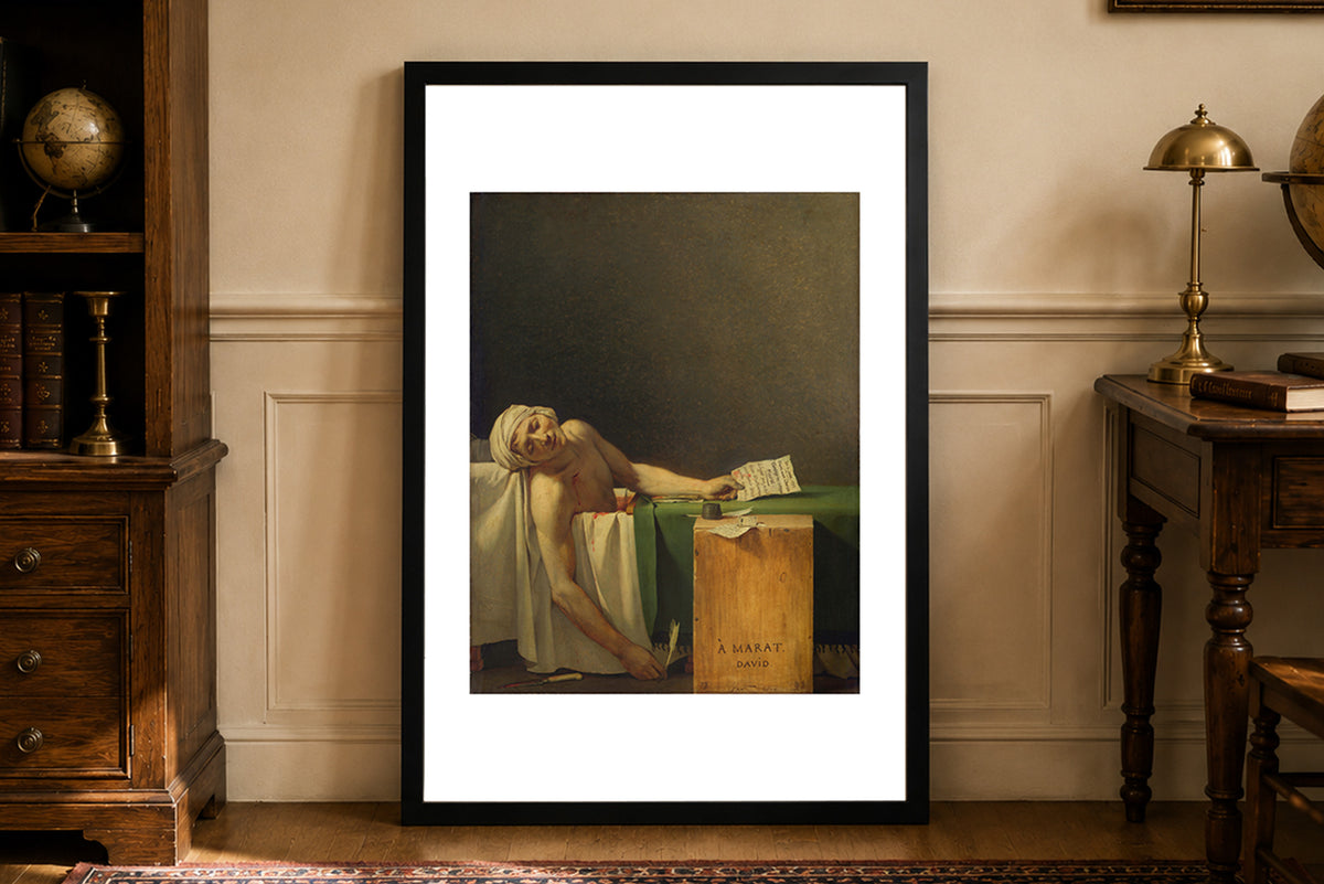 Śmierć Marata 1793 - Jacques-Louis David - Rewolucja Francuska - Historyczny Plakat z Obrazem