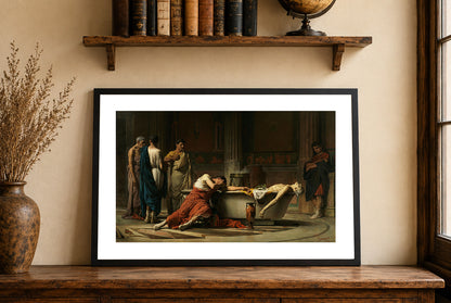 The Death of Seneca 1871 - Manuel Domínguez Sánchez - Ancient Rome Historical Painting Poster