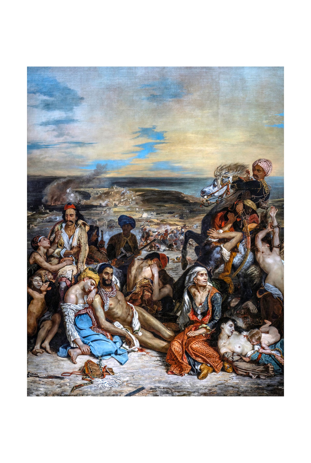 Les Massacres de Scio 1824 - Eugène Delacroix - Guerre d'Indépendance Grecque - Affiche Peinture Historique