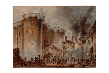 Die Erstürmung der Bastille 1789 - Jean-Pierre Houël - Historisches Gemälde-Poster zur Französischen Revolution