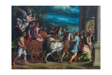 The Triumph of Titus and Vespasian - Giulio Romano - Roman Empire Historical Painting Poster