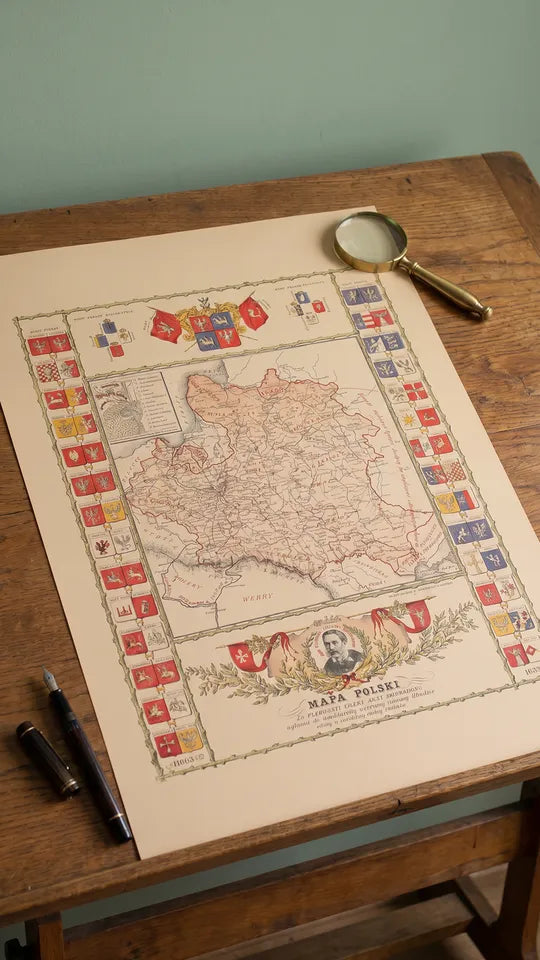 Poster Carte de la Pologne sous le Règne de Jan III Sobieski - Décoration Murale Vintage du XVIIe Siècle