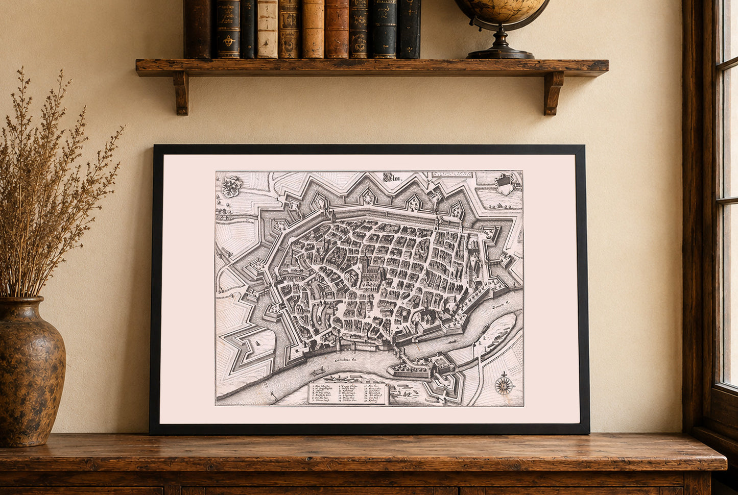 Ulm 1643 – Historyczna Mapa Wolnego Miasta Rzeszy