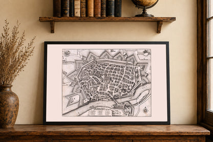 Ulm 1643 – Historyczna Mapa Wolnego Miasta Rzeszy