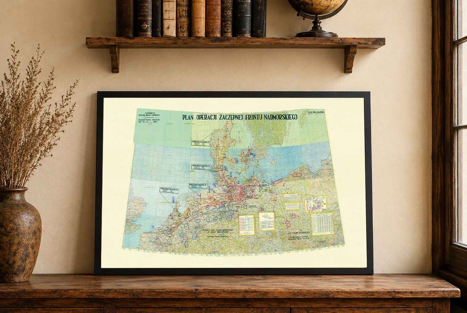 Warsaw Pact Offensive Plan Map Poster (1970) - Secret Cold War Military Wall Art