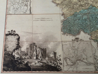 Poster mappa della contea di Yorkshire (1772) - Arte da parete vintage dell'Inghilterra di Thomas Jefferys