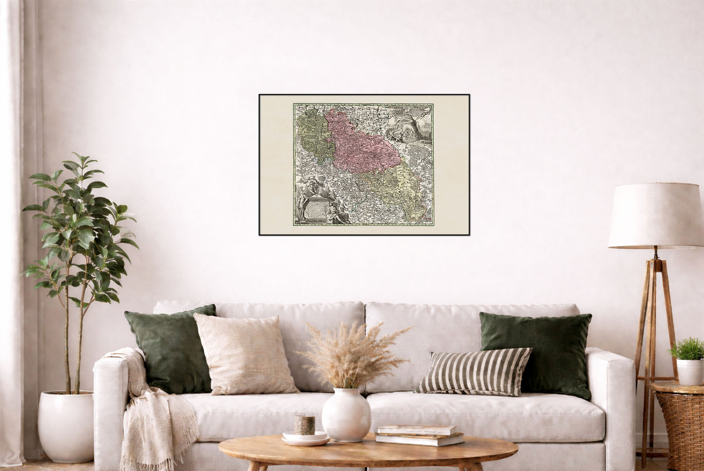 Silesia Historical Map Poster - Upper & Lower Silesia 18th Century Wall Art