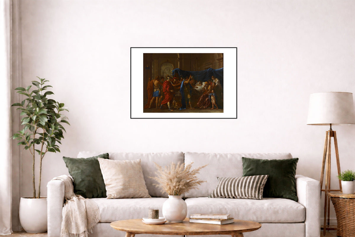 Śmierć Germanika 1627 - Nicolas Poussin - Starożytny Rzym - Historyczny Plakat z Obrazem