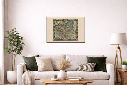 Poland & Silesia Historical Map Poster - 1630 Map of Poland and Polish-Lithuanian Commonwealth
