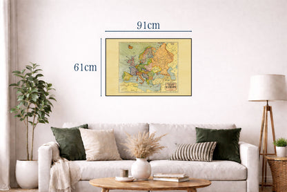 Europa 1925 - Mapa histórico mural del período de entreguerras