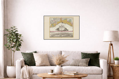 Genua Stadtkarte Poster (1777) - Vintage Panorama & Historische Italien Wandkunst