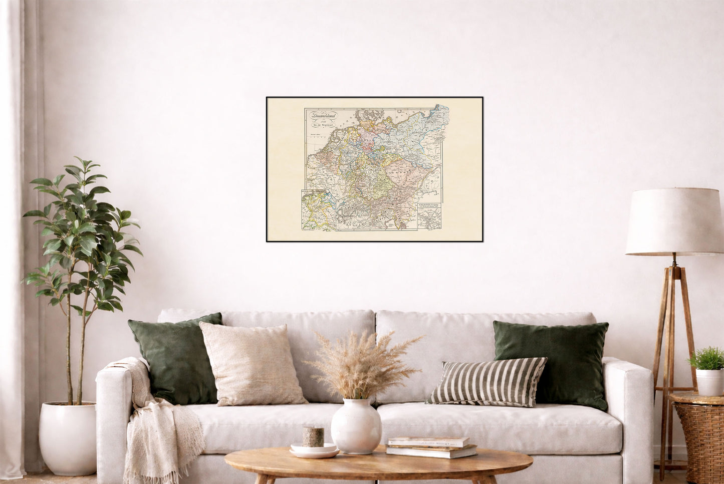 Historische Deutschland Karte Poster (1792) - Vintage Heiliges Römisches Reich Wandkunst