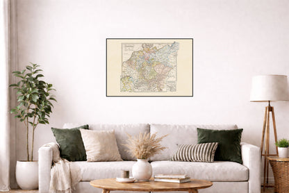 Historische Deutschland Karte Poster (1792) - Vintage Heiliges Römisches Reich Wandkunst