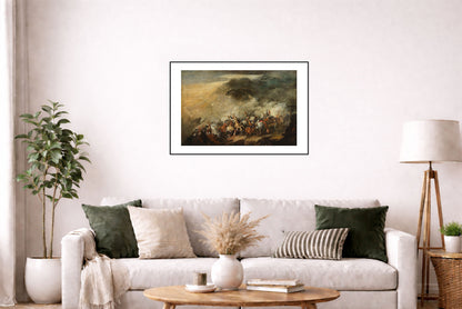 La Bataille de Somosierra 1837 - Piotr Michałowski - Charge de la Cavalerie Polonaise - Affiche Peinture Historique
