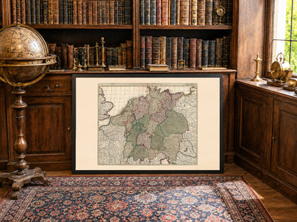 Sacro Romano Impero 1740 – Mappa storica dell'Europa centrale